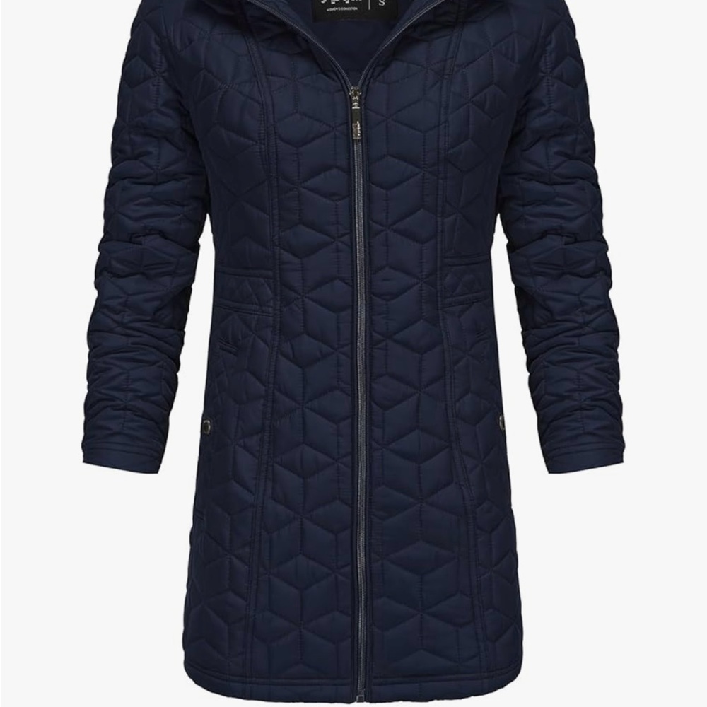 Women's Quilted Navy Jacket. Sz XL